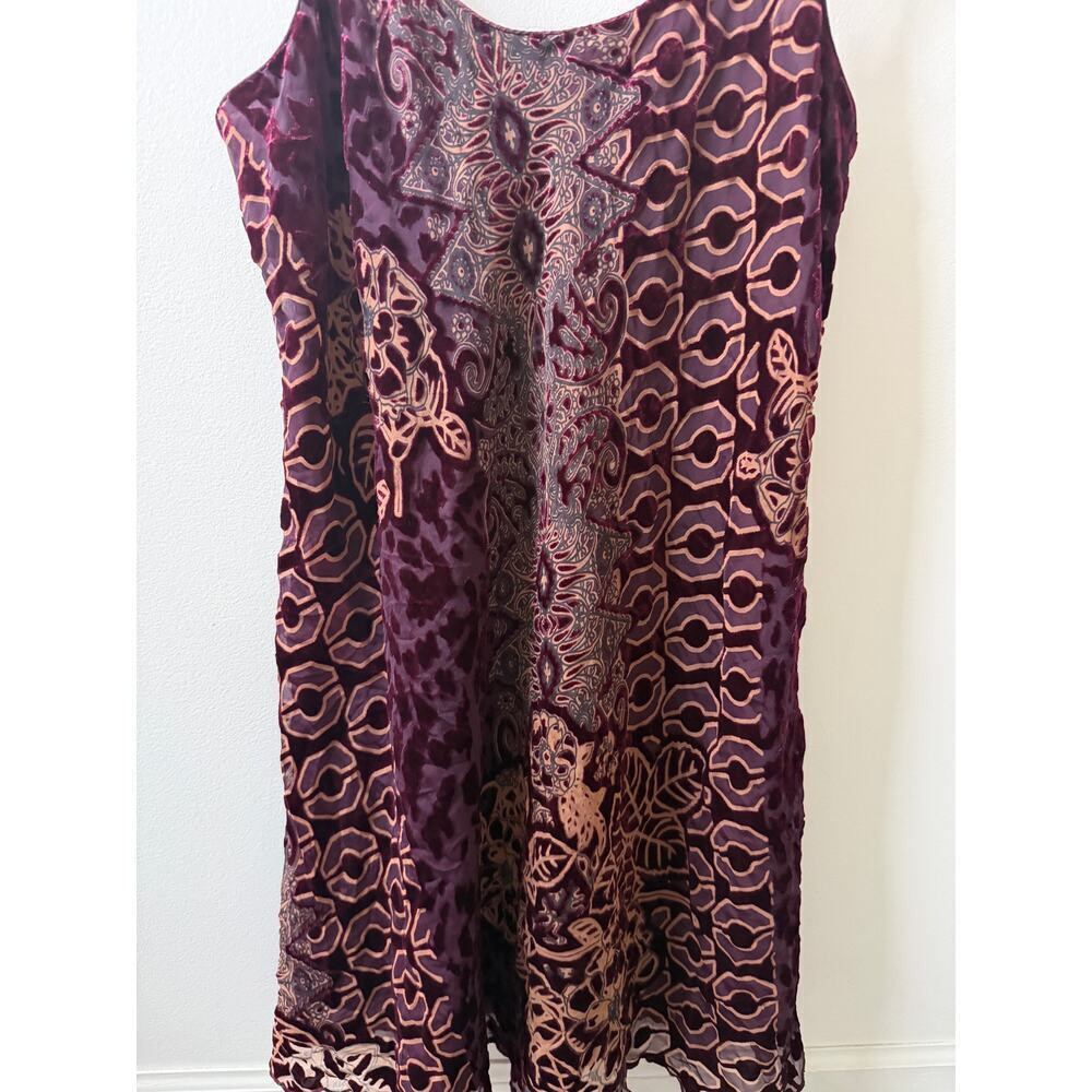 JOHNNY WAS velvet mini dress women's size L - Picture 3 of 8